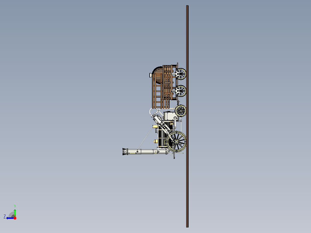 stephenson 1829老式内燃机蒸汽火车模型