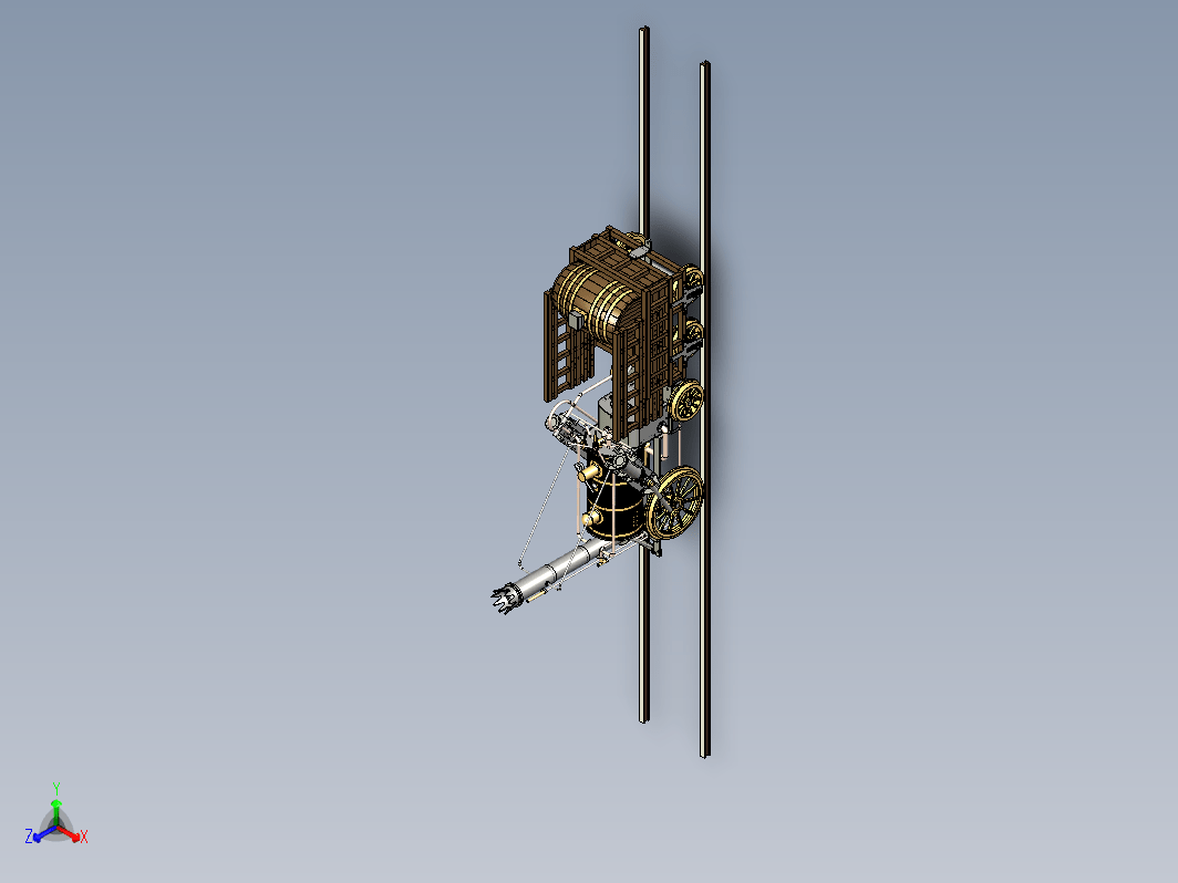 stephenson 1829老式内燃机蒸汽火车模型