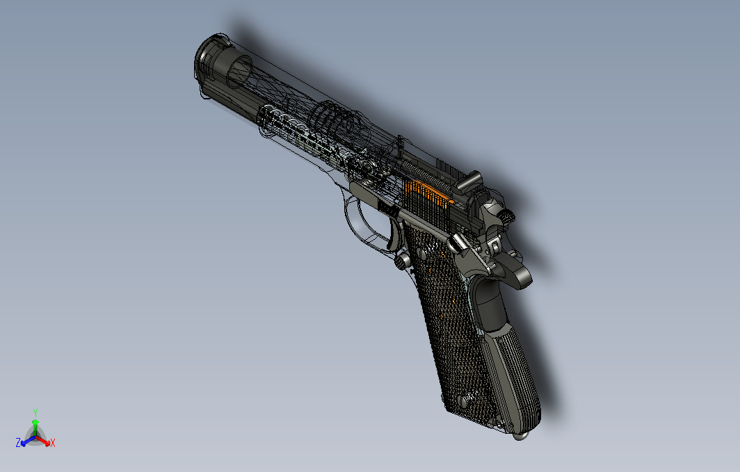 1134柯尔特M1911A1式自动手枪UG设计