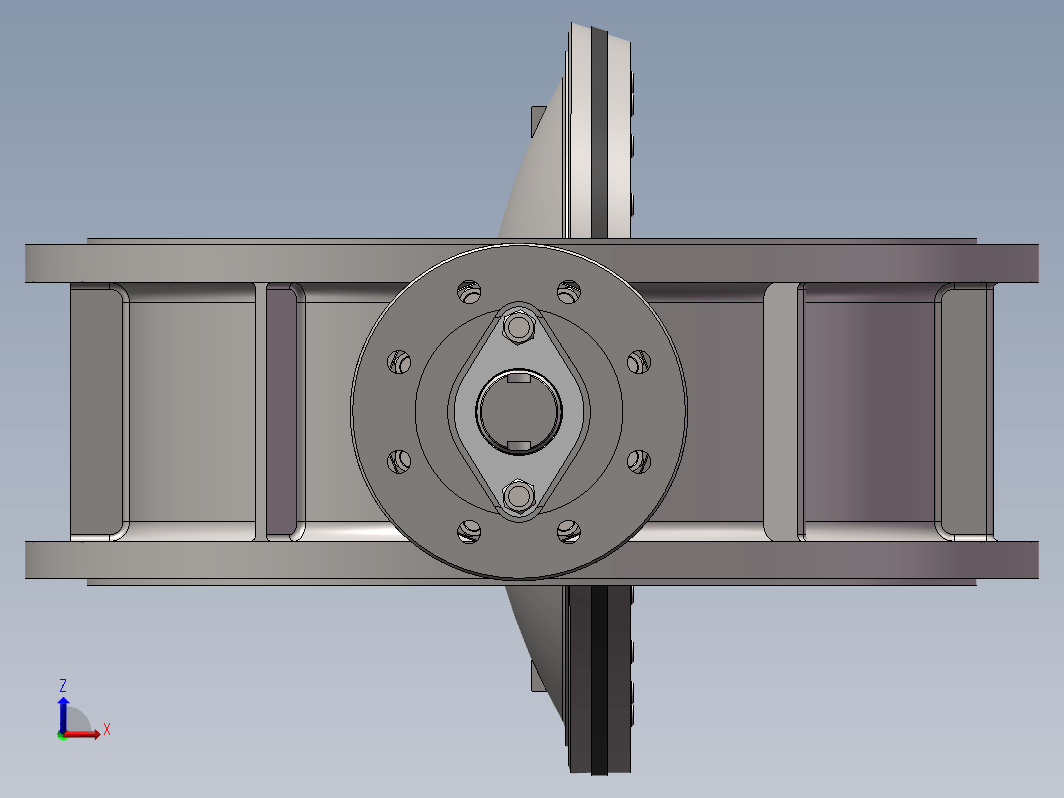 蝶阀3D模型及图纸