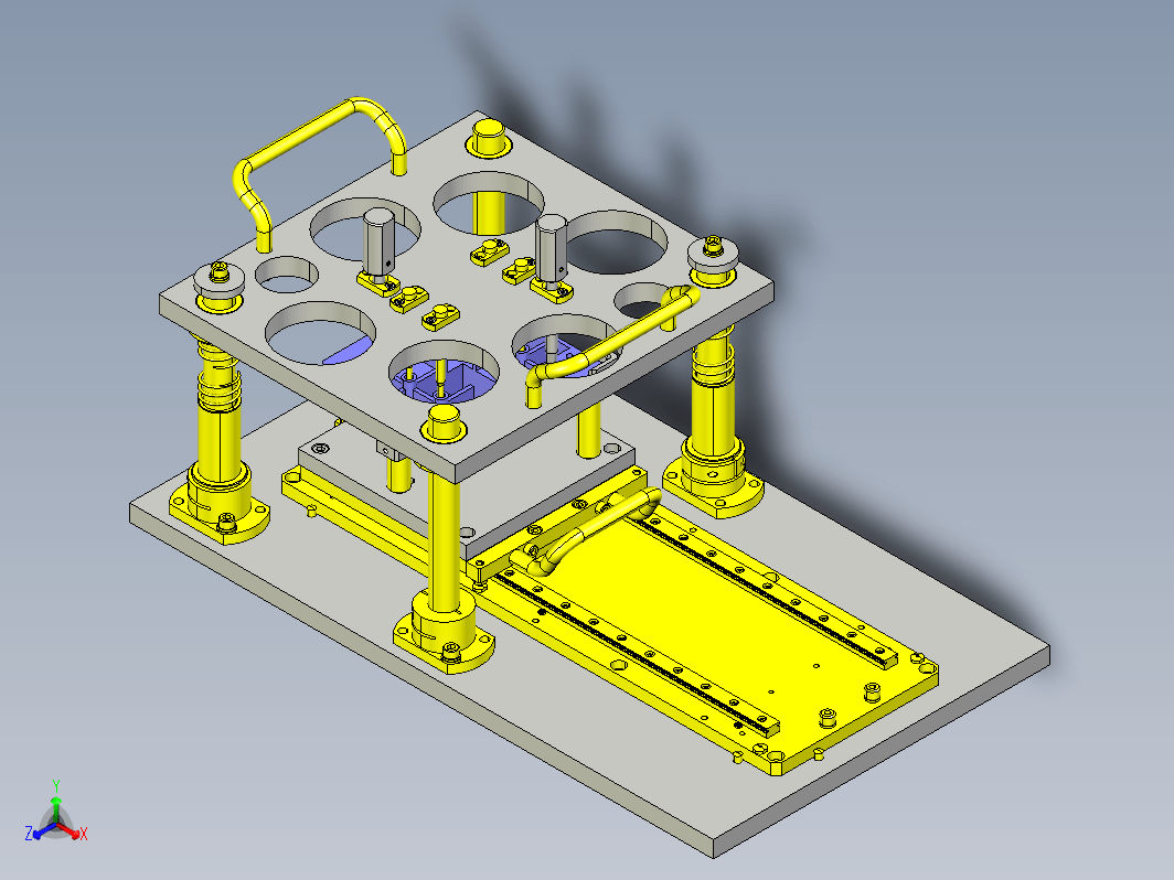 孔槽深度检测夹具 3D模型