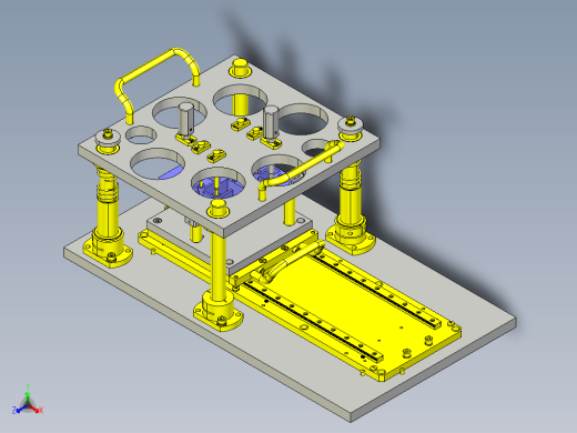 孔槽深度检测夹具 3D模型缩略图
