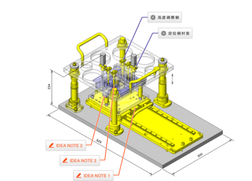孔槽深度检测夹具 3D模型
