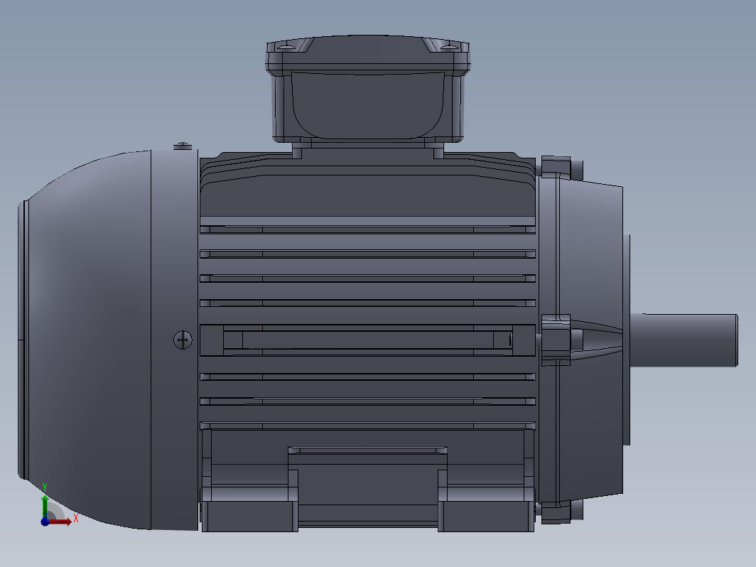 3KW异步电机3D图