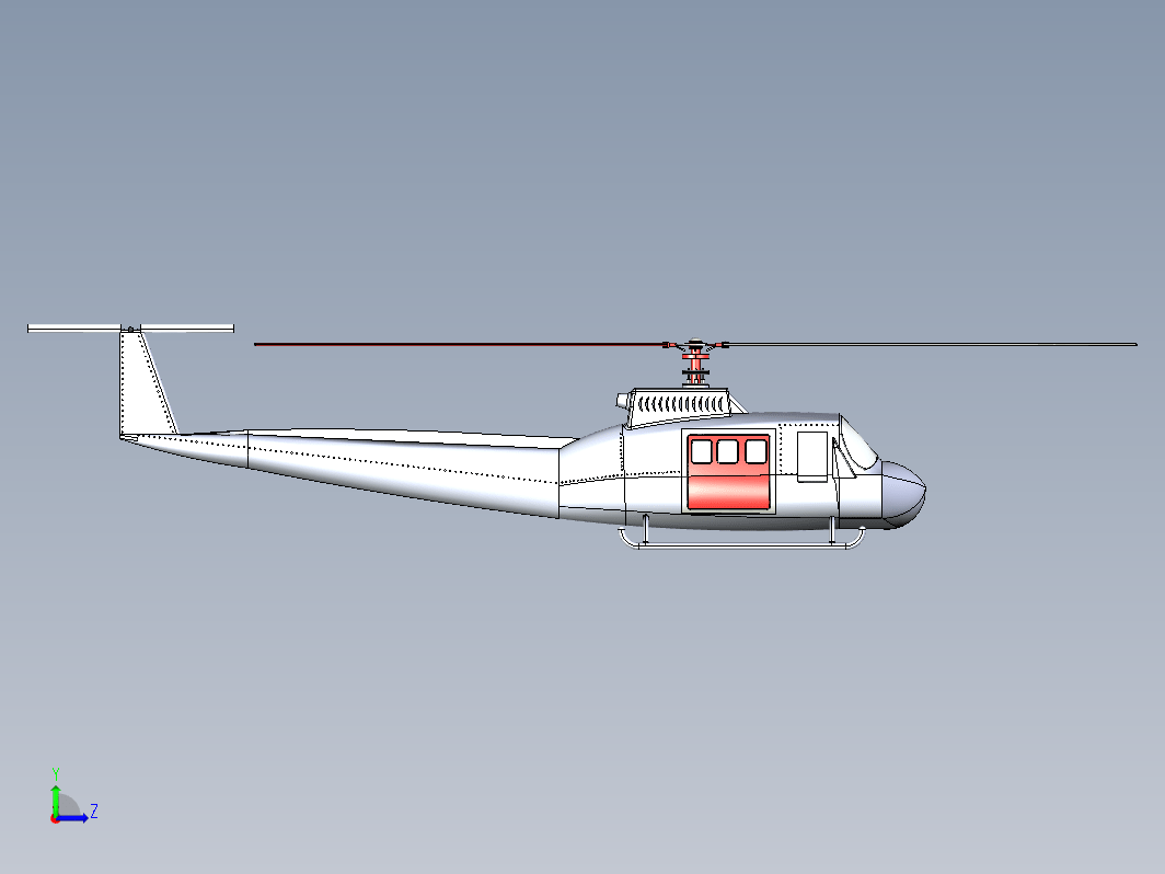 贝尔 Bell 412桨叶旋翼直升机