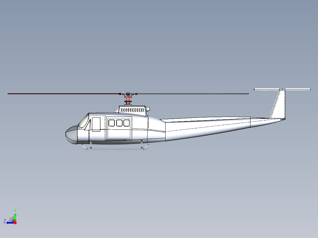 贝尔 Bell 412桨叶旋翼直升机