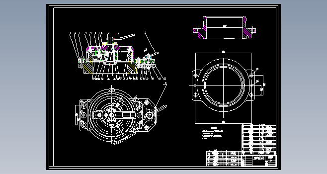 汽缸套法兰耳盖板式钻床夹具设计+CAD+说明