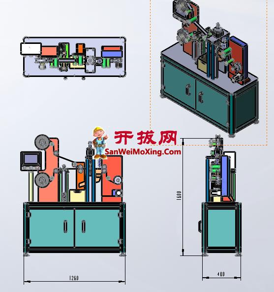 变压器金属外壳片自动双面覆膜裁剪机