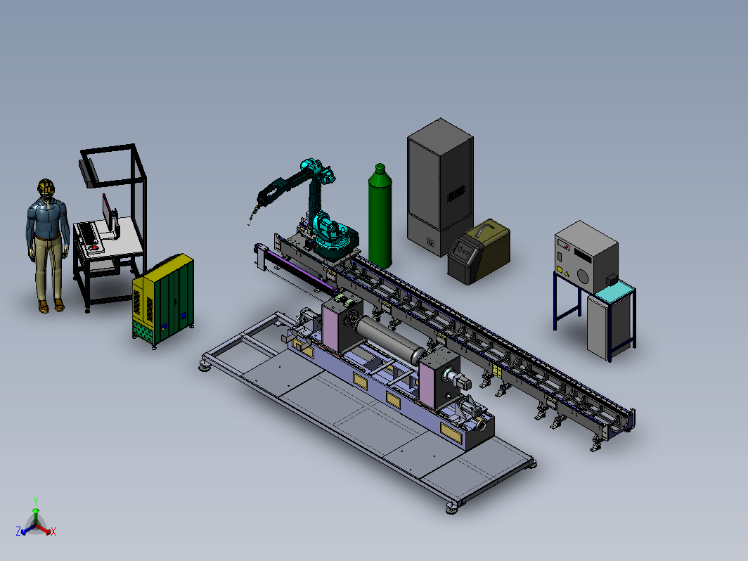 储气罐结构的机械手与变位机焊接组合
