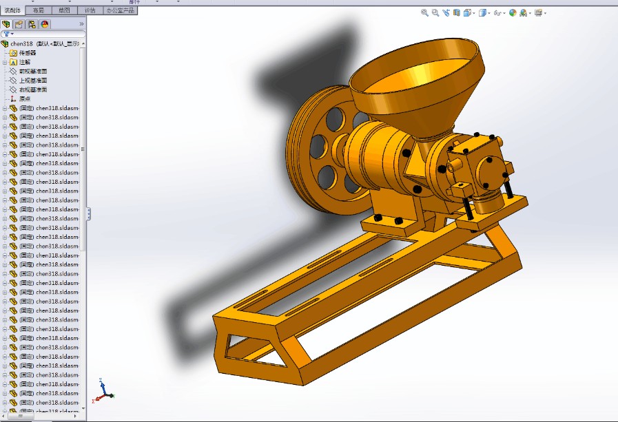 TX08型花式年糕加工机设计三维SW+CAD+说明书