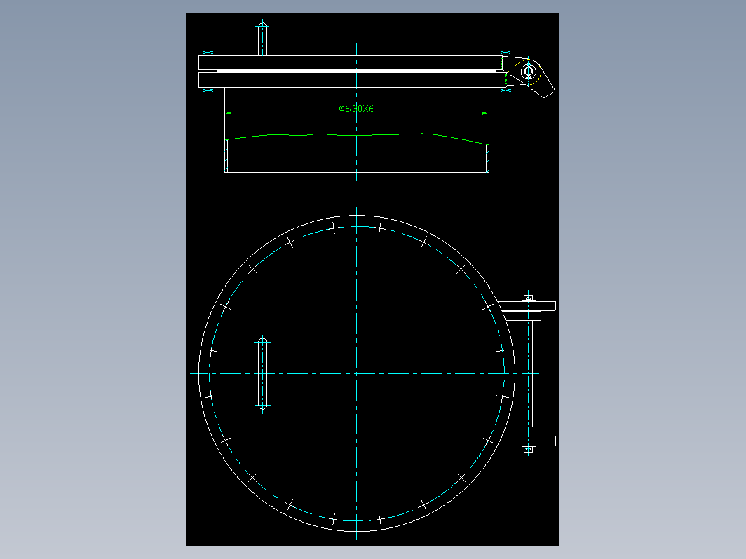 HG21516-95回转盖板式平焊法兰人孔 B-600-0.6