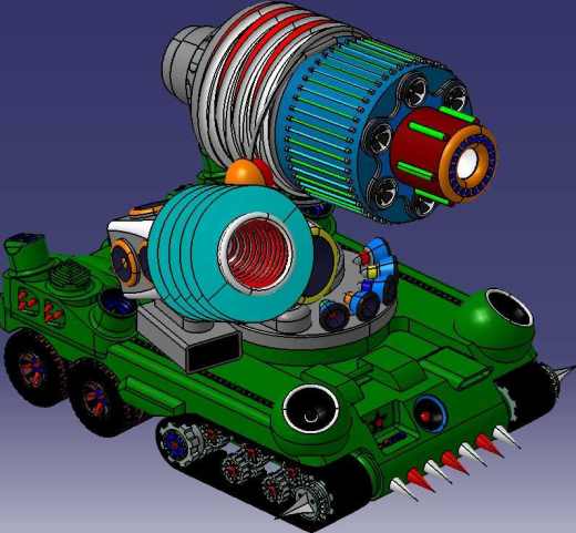 852重型低音坦克冲击波音箱CATIAV5R21设计