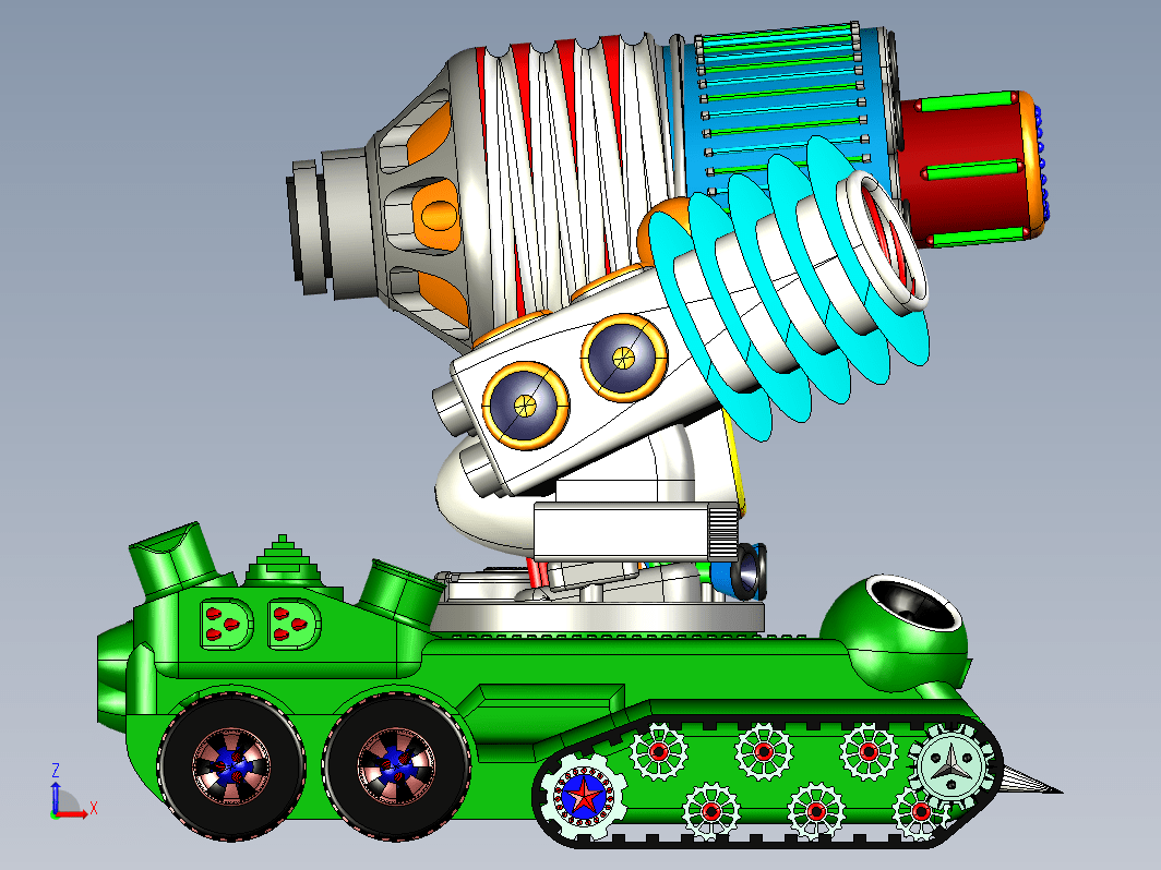 852重型低音坦克冲击波音箱CATIAV5R21设计