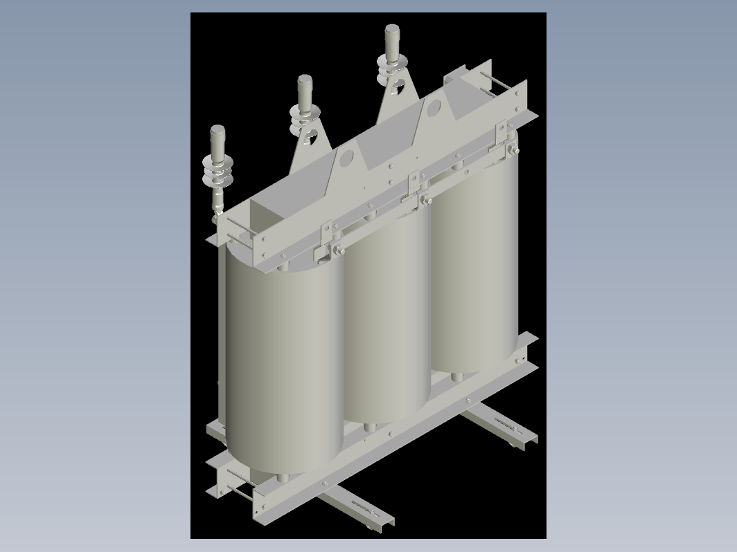 AUTOCAD树脂浇注变压器100KVA20kV