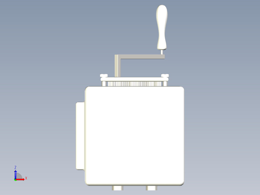 手动碎纸机3D模型