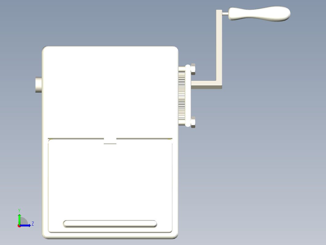 手动碎纸机3D模型