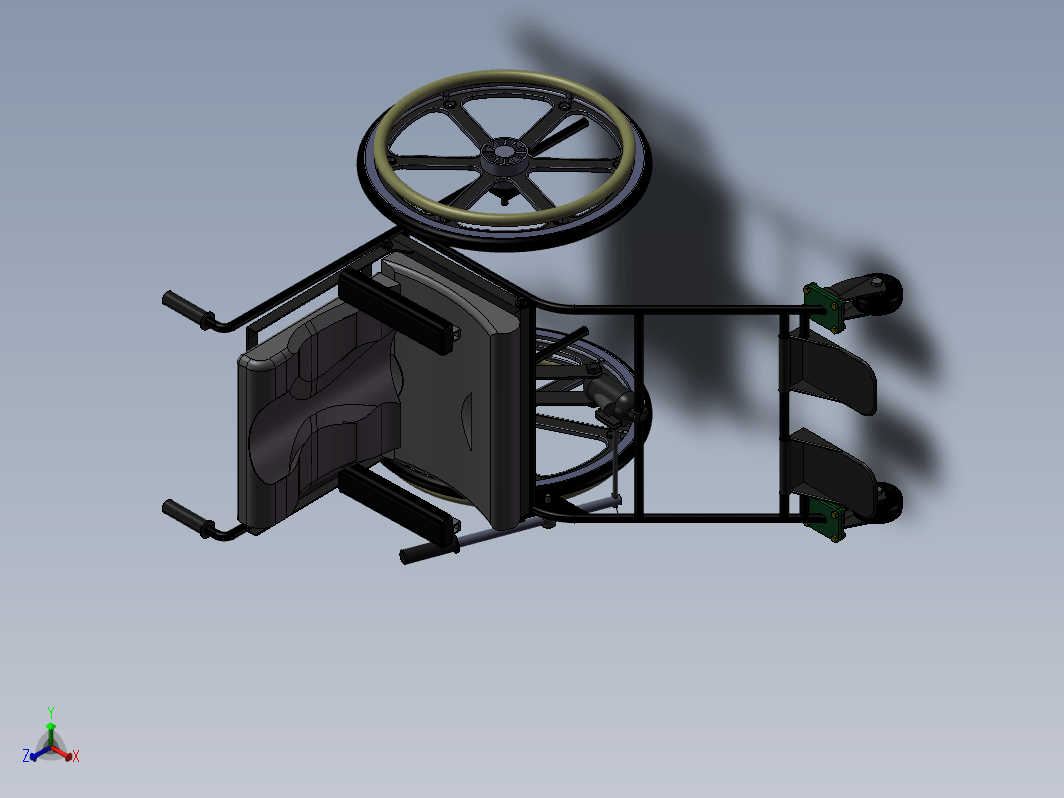 医用轮椅三维模型