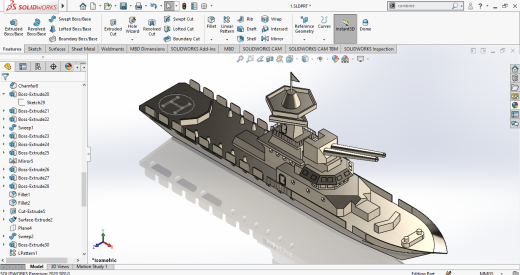简易战舰模型 Navy Warship Design缩略图