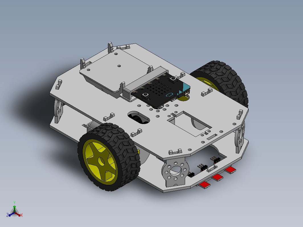 机器人自走车框架 SparkFun micro-bot 