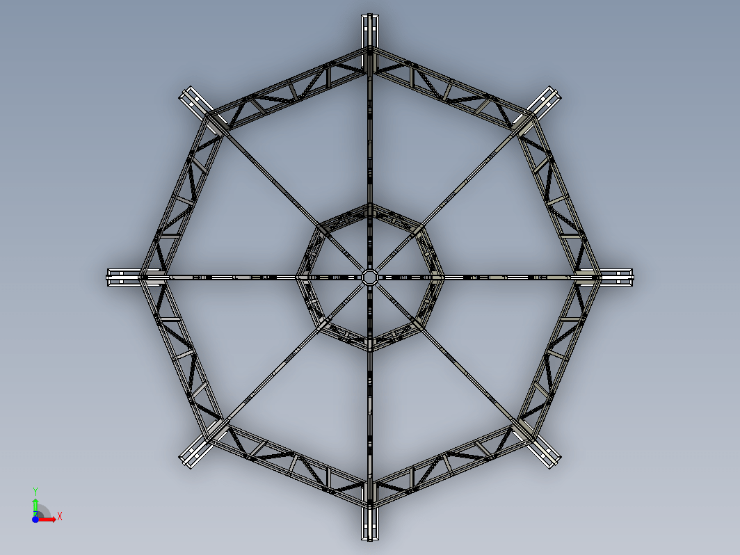 八边形金属框架结构