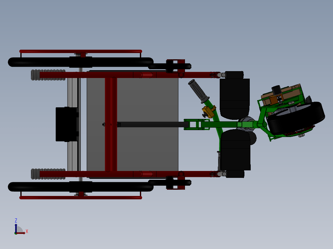 自动轮椅结构3D图纸 Solidworks设计