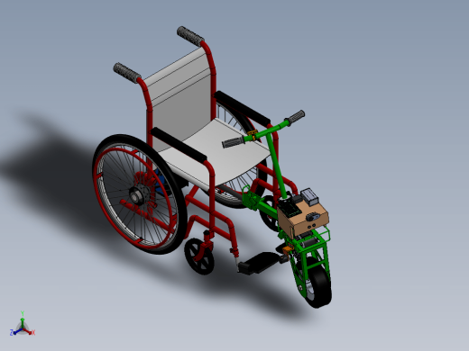 自动轮椅结构3D图纸 Solidworks设计缩略图