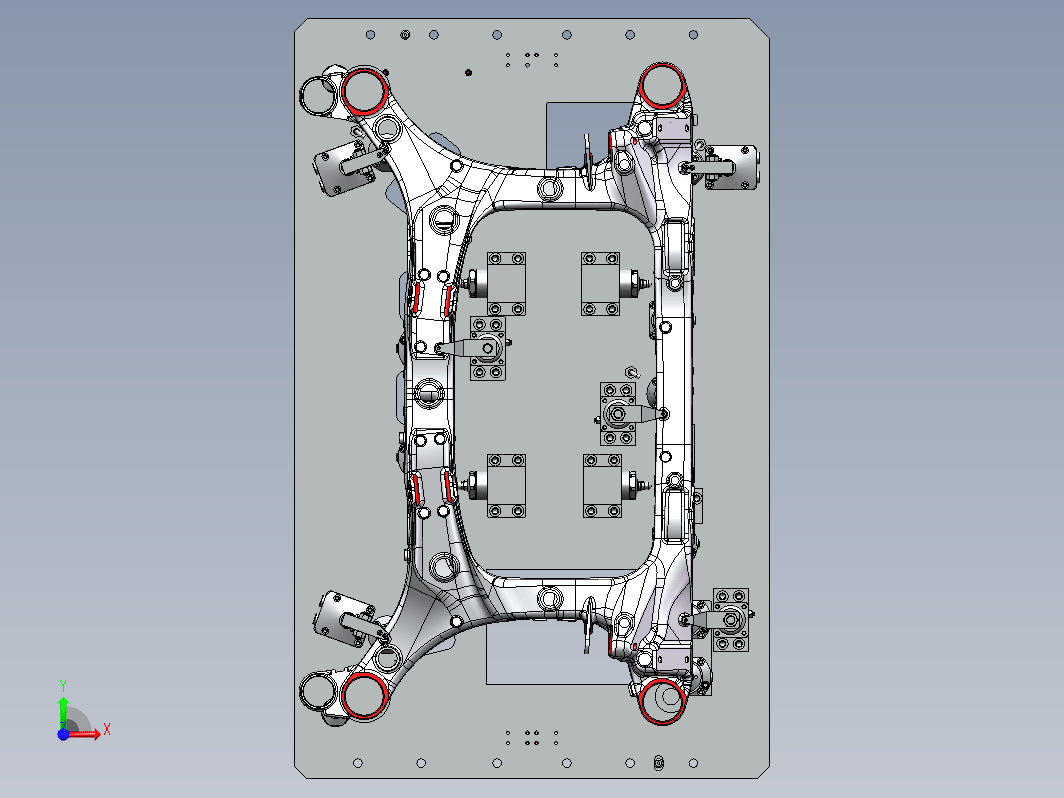 新能源VOLVO汽车副车架液压夹具