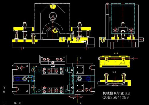 WHX112减速机壳加工工艺及夹具设计粗铣下平面夹具图