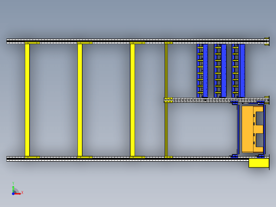 带抽屉的托盘货架 4500mm x 1100mm