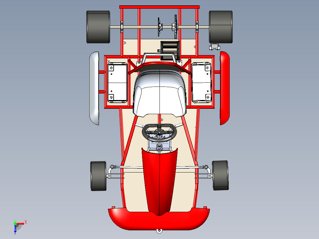 卡丁车简易结构 kart-4 gokart