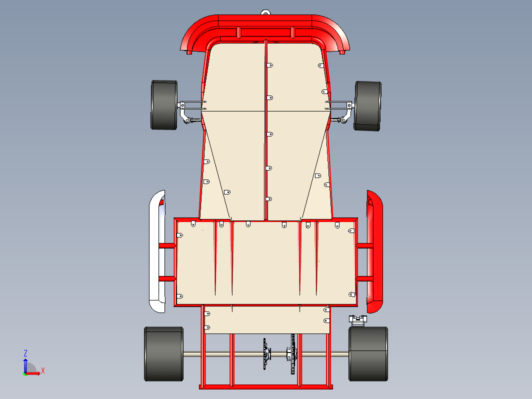 卡丁车简易结构 kart-4 gokart