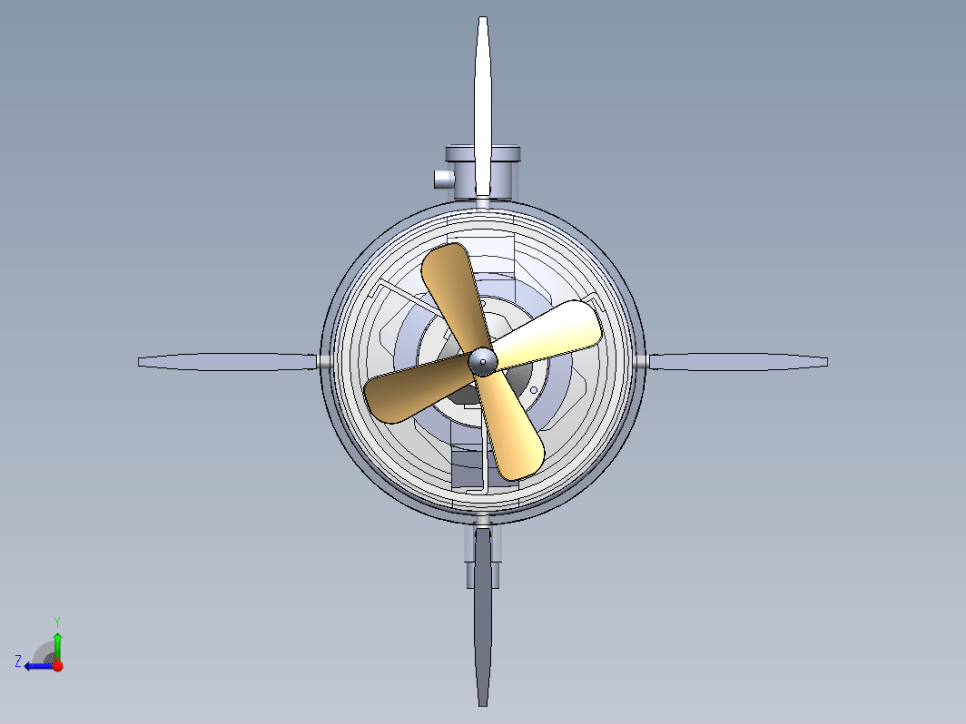 欠驱动水下机器人三维SW2018带参+CAD+说明