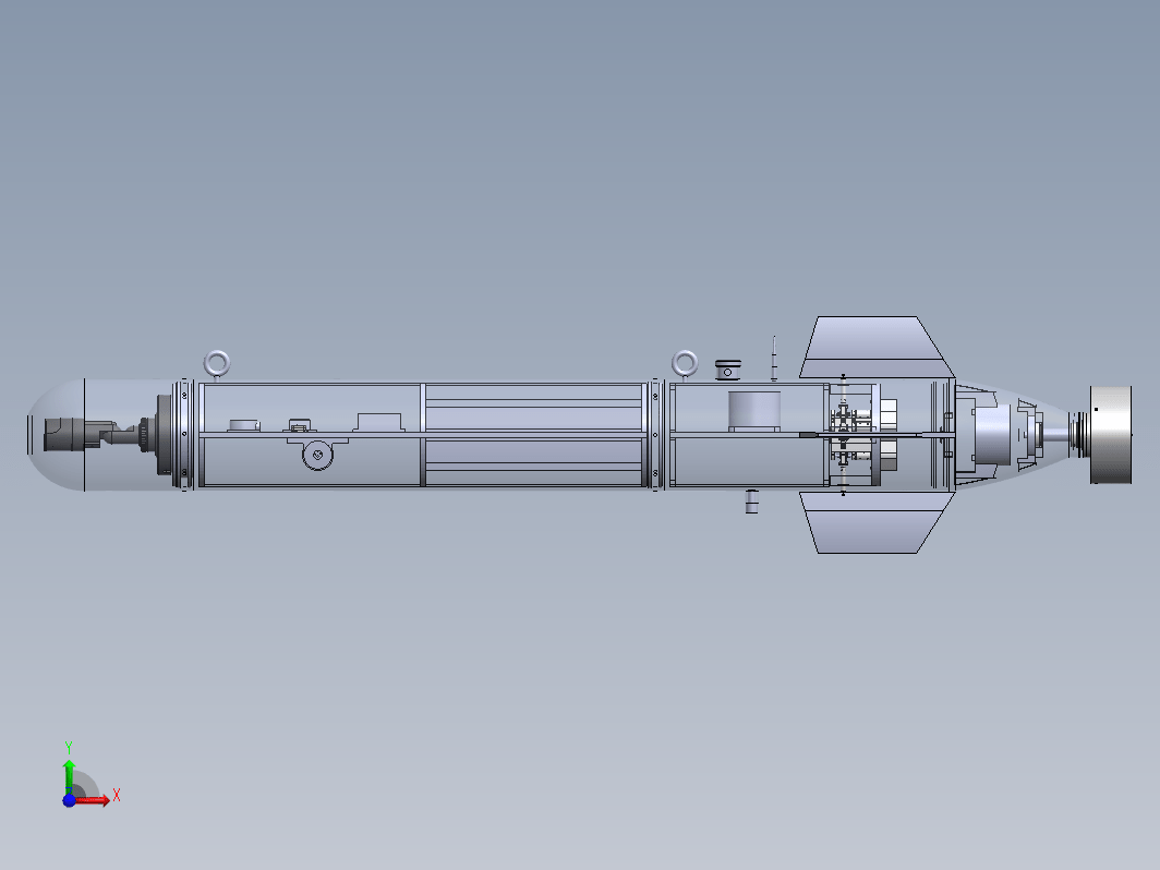 欠驱动水下机器人三维SW2018带参+CAD+说明