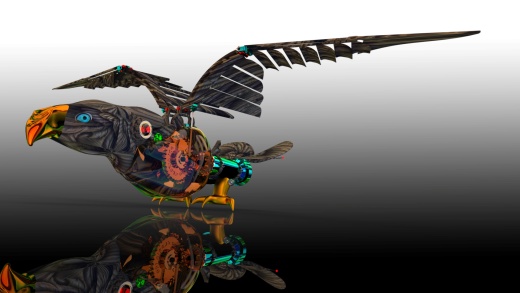 mechanical bird机械扑翼飞鸟机构缩略图