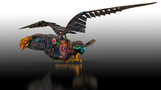 mechanical bird机械扑翼飞鸟机构缩略图