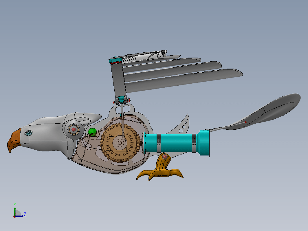 mechanical bird机械扑翼飞鸟机构