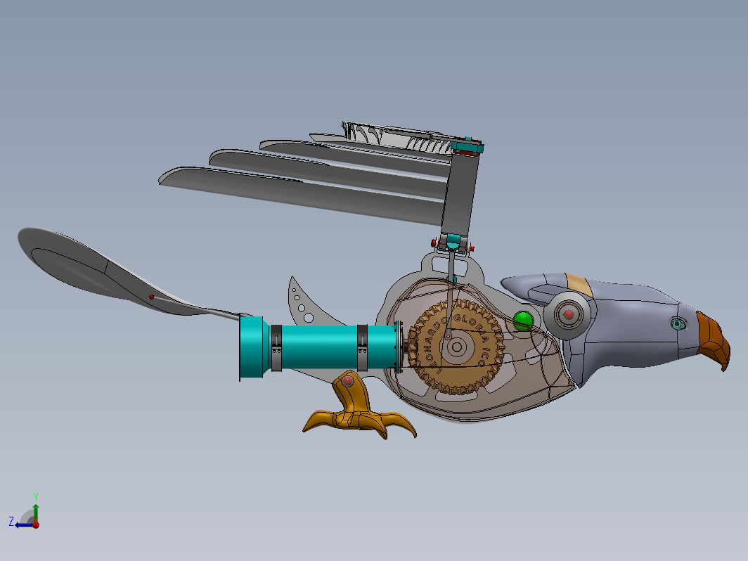 mechanical bird机械扑翼飞鸟机构