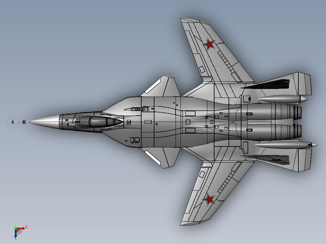 SU47苏47战斗机造型