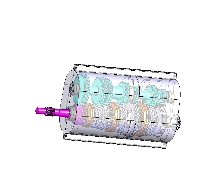 三轴六档手动变速器三维CatiaV5R20带参