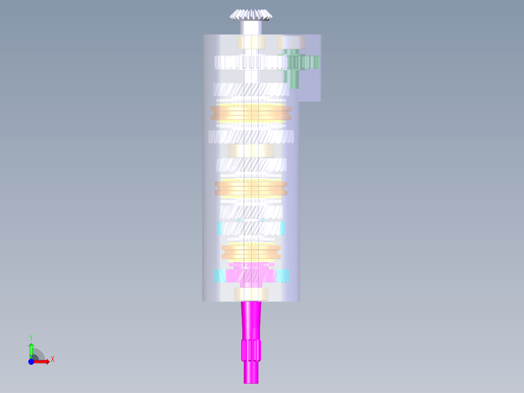 三轴六档手动变速器三维CatiaV5R20带参