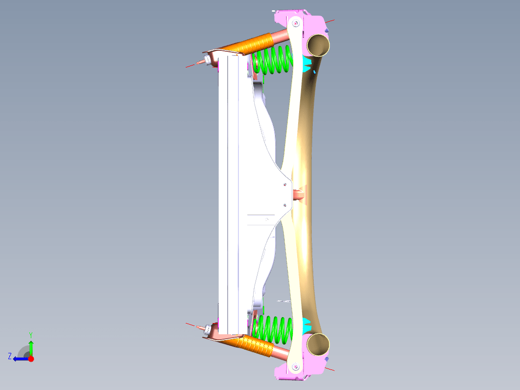 汽车后悬架总成三维UG6.0无参
