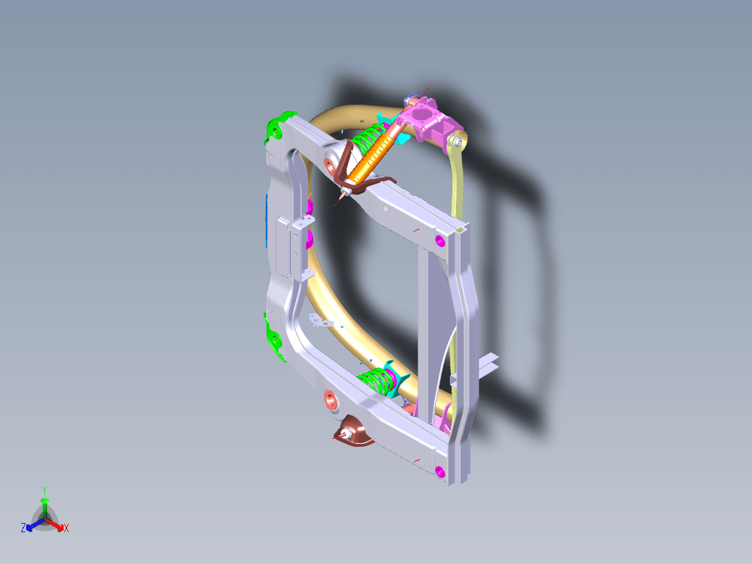 汽车后悬架总成三维UG6.0无参