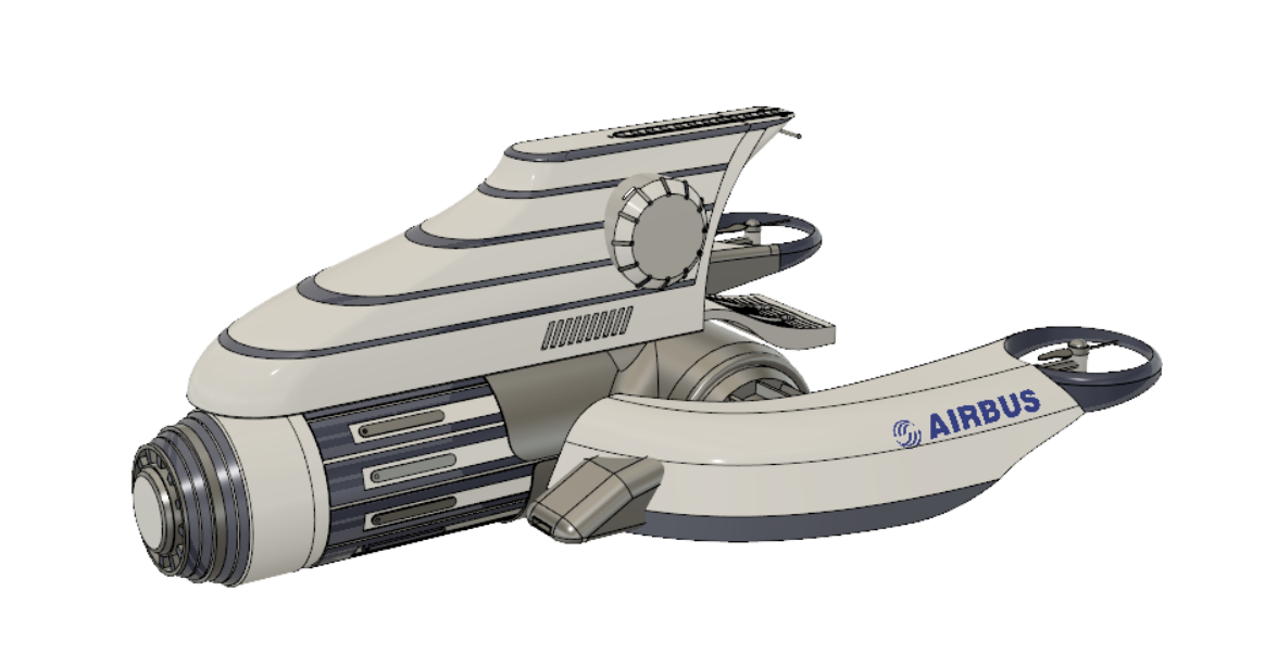 小型宇宙飞船科幻模型 airbus-spaceship