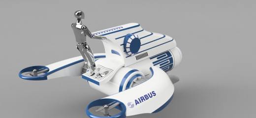 小型宇宙飞船科幻模型 airbus-spaceship缩略图