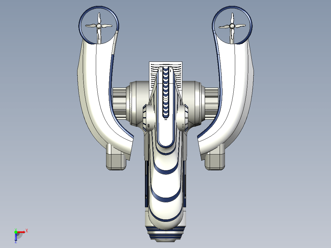 小型宇宙飞船科幻模型 airbus-spaceship