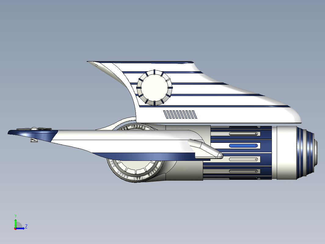 小型宇宙飞船科幻模型 airbus-spaceship