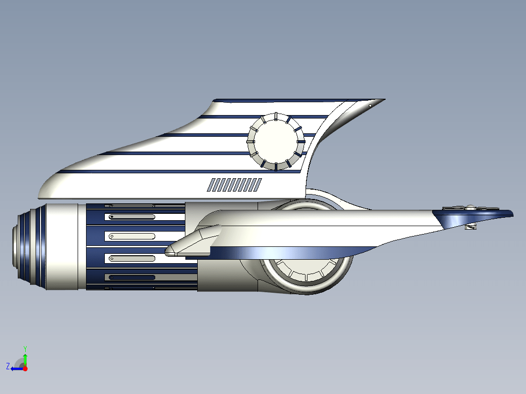 小型宇宙飞船科幻模型 airbus-spaceship