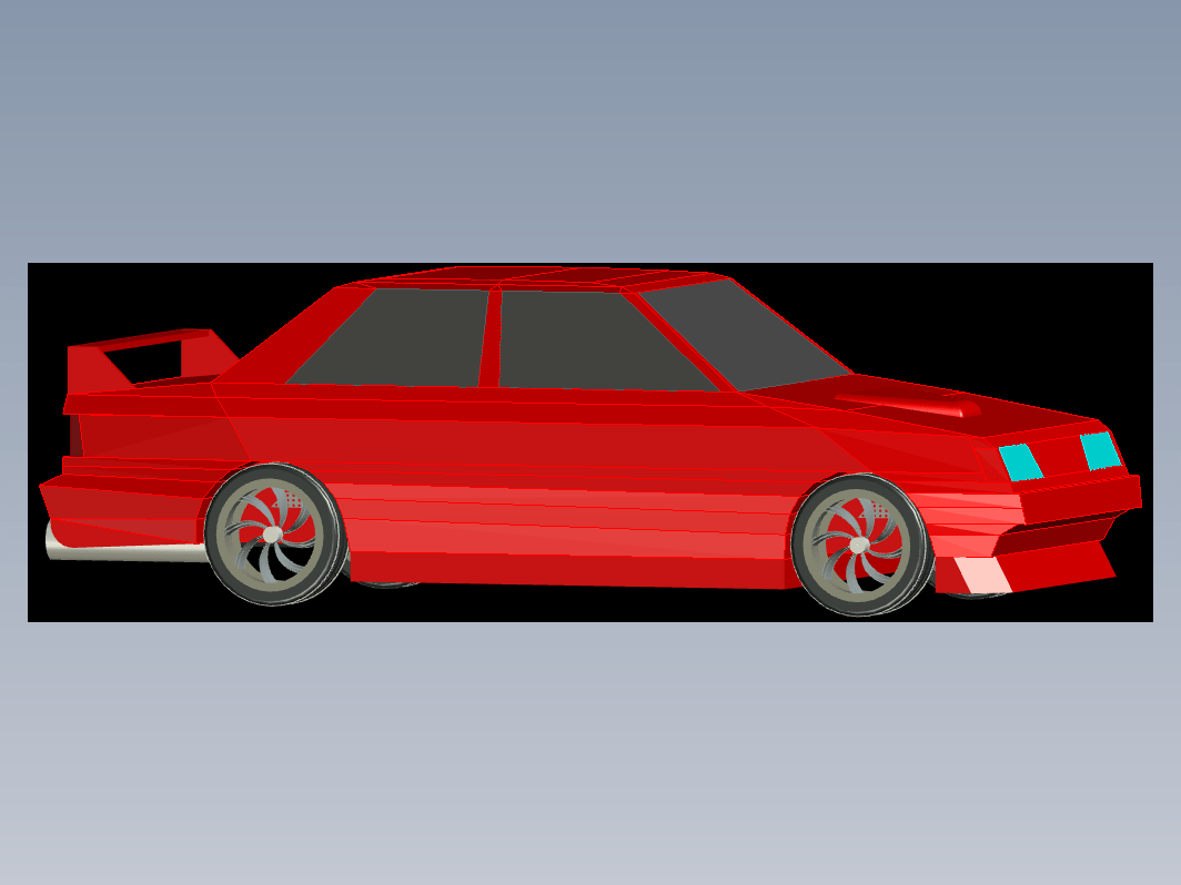 红色跑车CAD