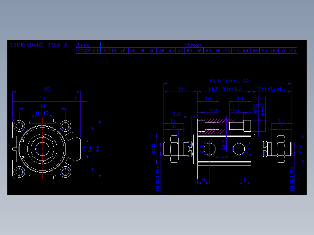 SDA气缸 83-SDAD-32-SW