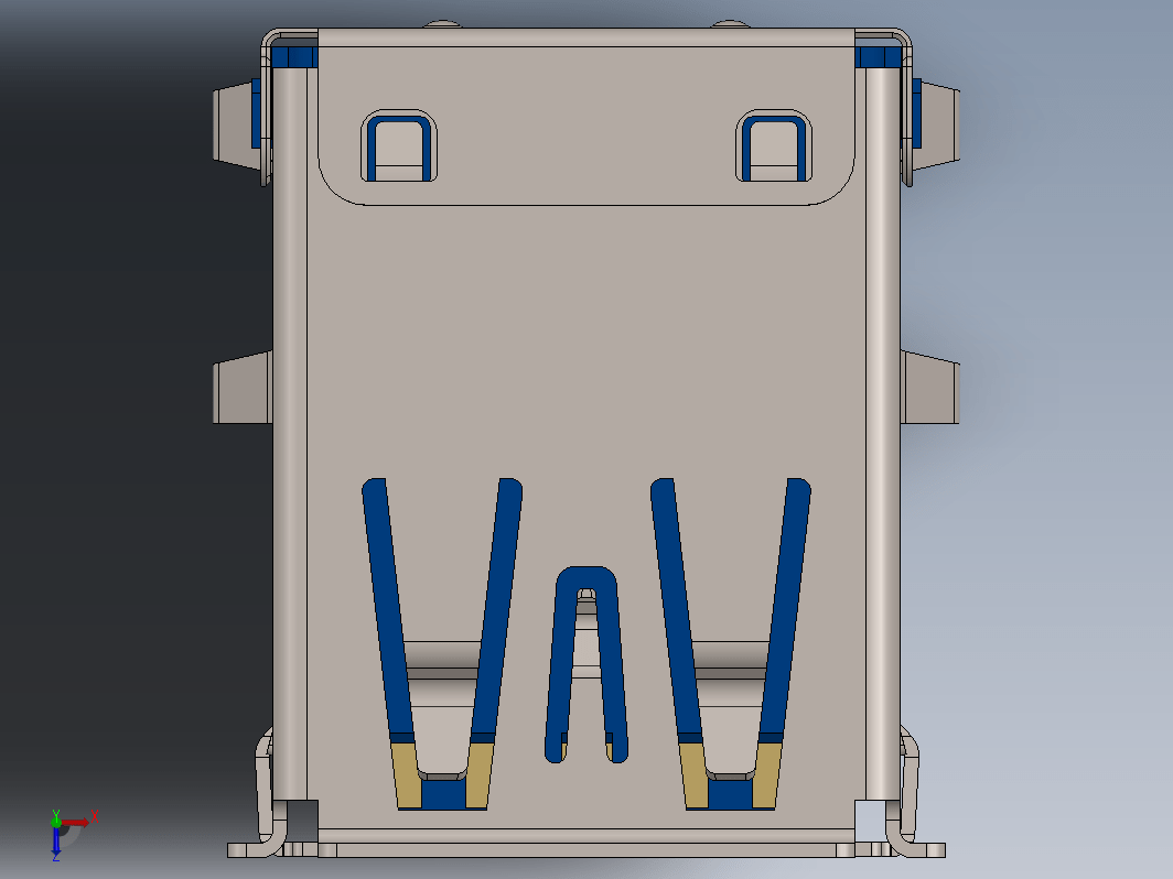 USB 3.0 连接器 A 型母头，双头，直角